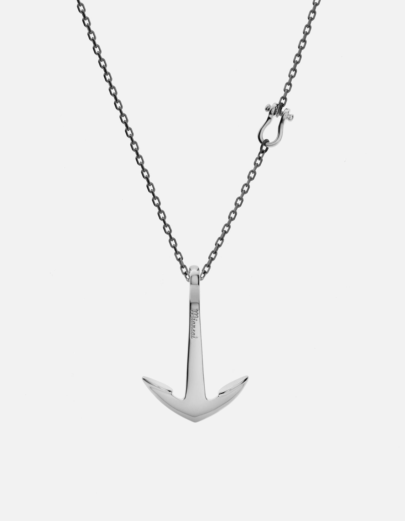 Miansai Anchor Necklace Silver Garmentory