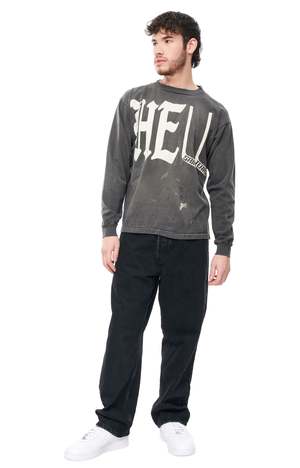 Saint Michael Denim Tears Hell Longsleeve T-shirt | Garmentory