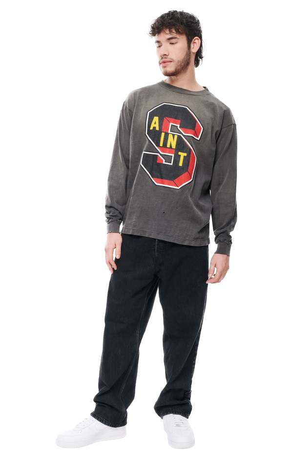 Saint Michael Denim Tears Saint Tears Longsleeve T-shirt | Garmentory