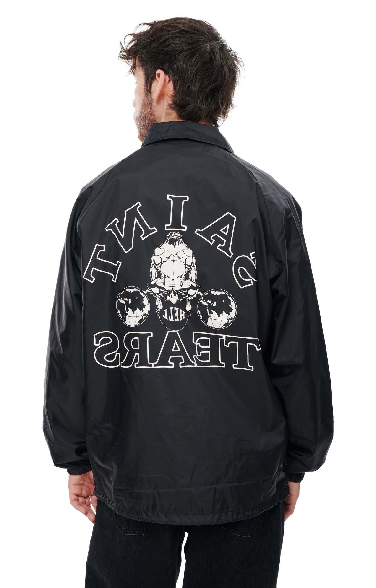 saint michael × DENIM TEARS コーチジャケット Saint Michael Denim Tears Coach Jacket - Black | Garmentory