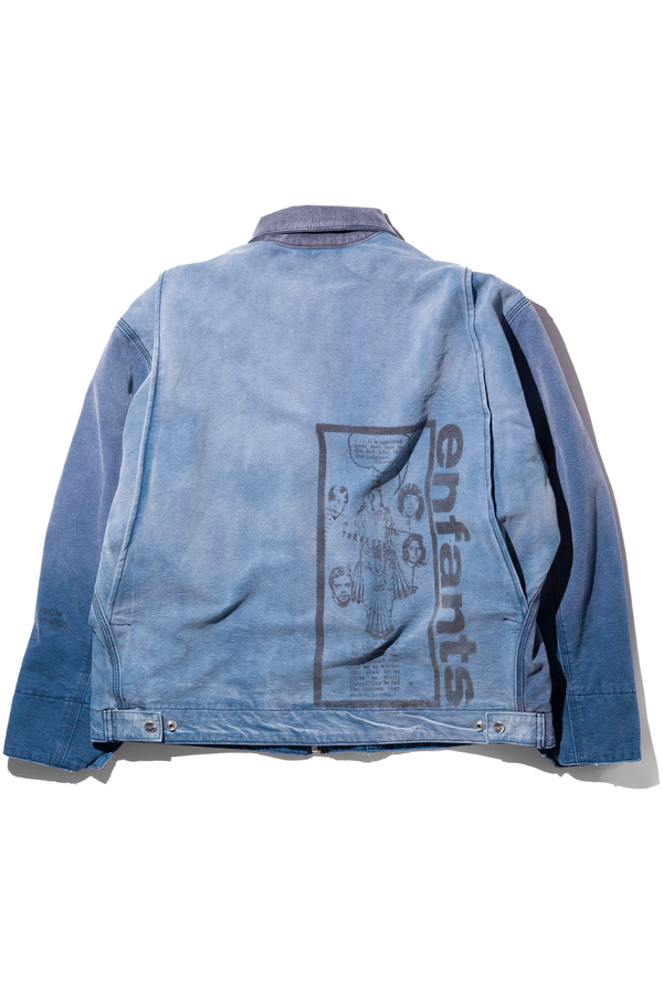 Enfants Riches Déprimés Distressed Canvas Work Jacket - Black/Blue