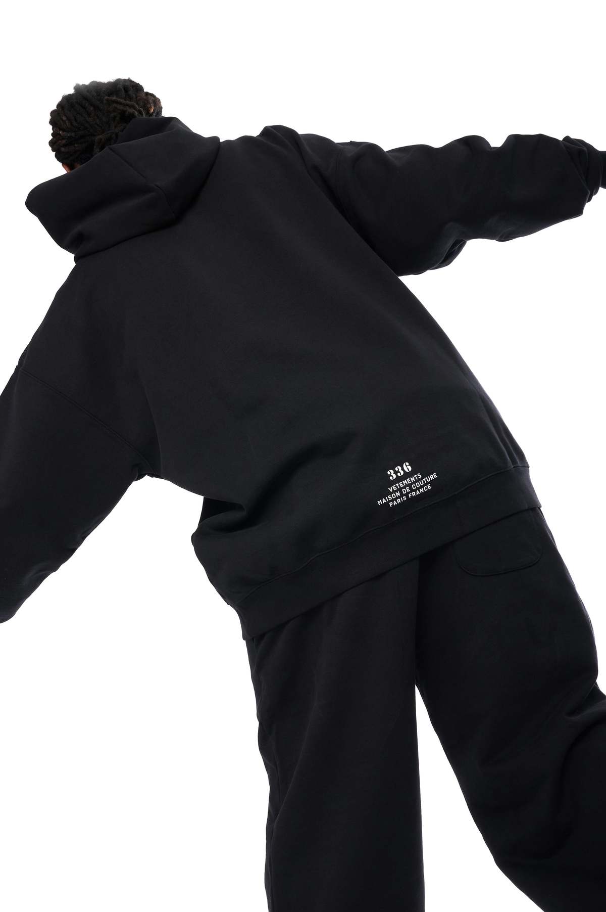 Vetements 21SS Maison De Couture Logo Print Hoodie Black Size XS