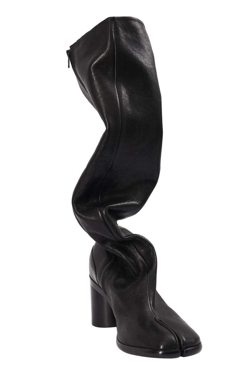 Maison Margiela Tabi Knee-High Boots - Black | Garmentory