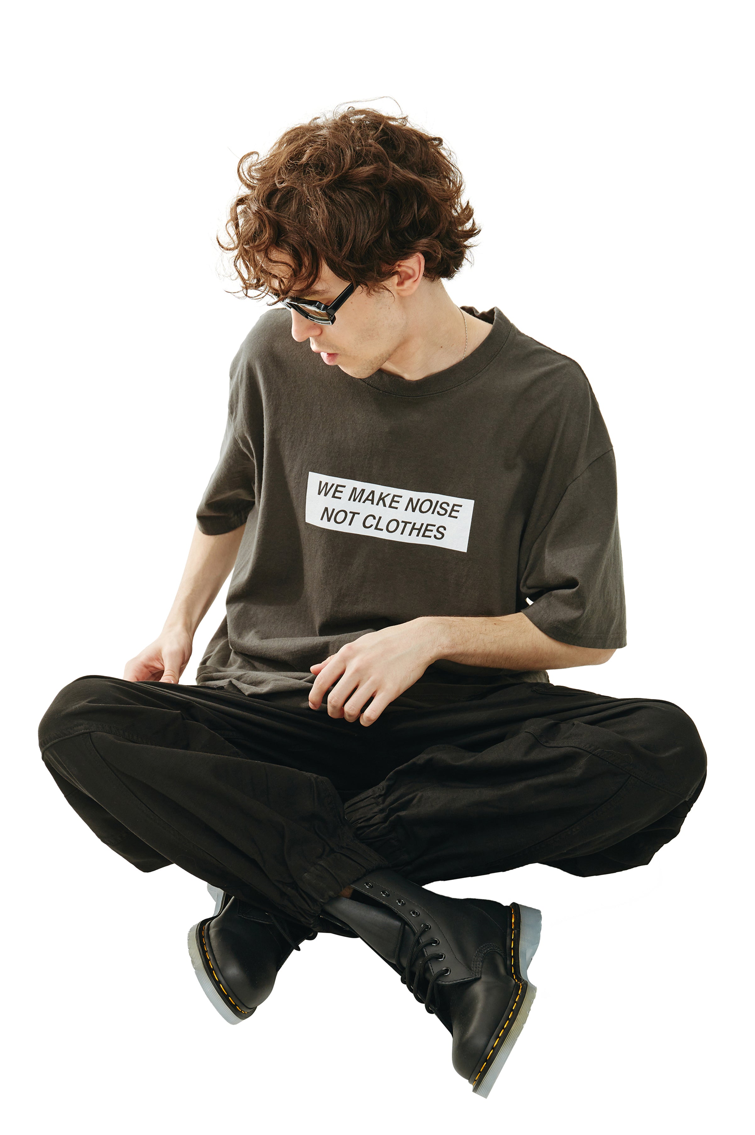Unisex Undercover We Make Noise Not Clothes T Shirt - Charcoal 