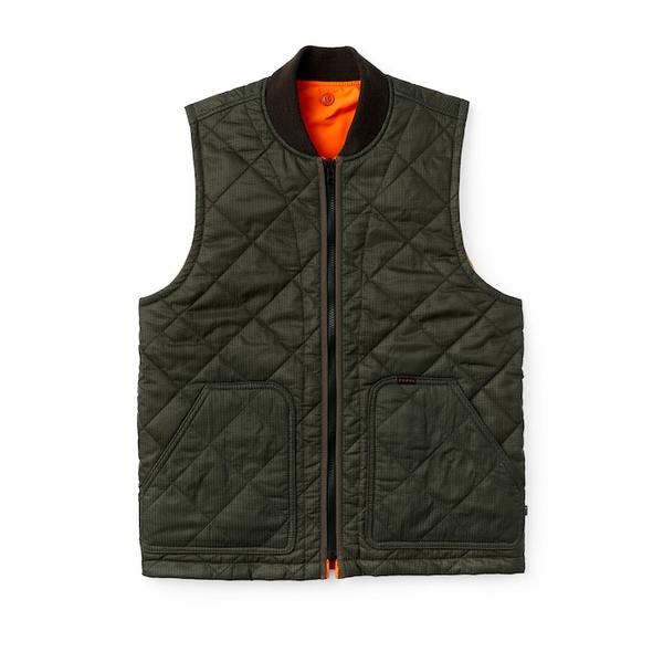 Filson Eagle Plains Liner Vest Surplus Green/Blaze Garmentory