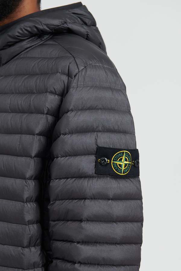 Stone Island Loom Woven Chambers R Nylon Down TC Jacket - Charcoal