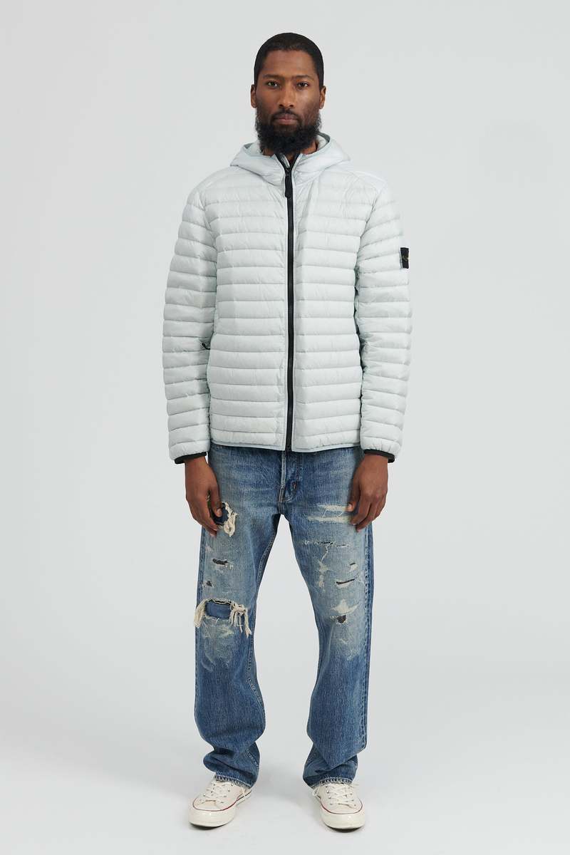 Stone Island Loom Woven Chambers R Nylon Down TC Jacket - Pearl