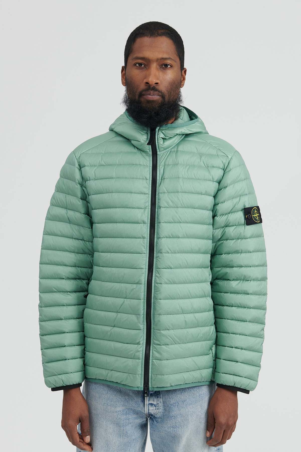 Stone Island Loom Woven Chambers R Nylon Down TC Jacket - Sage 