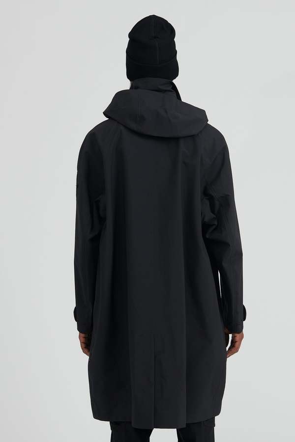 Stone Island Gore Tex Opaque R Nylon Long Trench Coat - Black