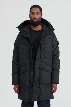 【美品】2025ss CRINKLE REPS R-NY Stone Island Garment Dyed Crinkle Reps R NY Down Parka - Black