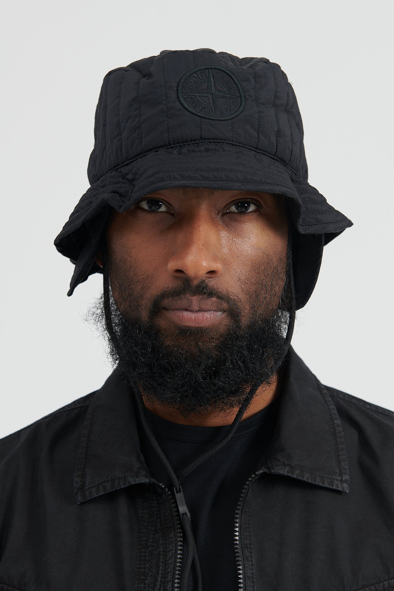帽子 Stone  Nylon l Bucket Hat L Stone Island Nylon Metal Bucket Hat - Black – Kith