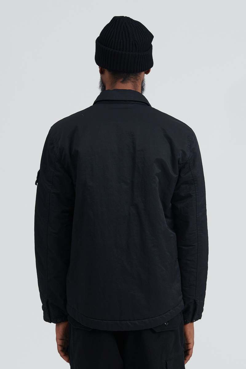 Stone Island Opaque Nylon Twill Light Shirt Jacket - Black