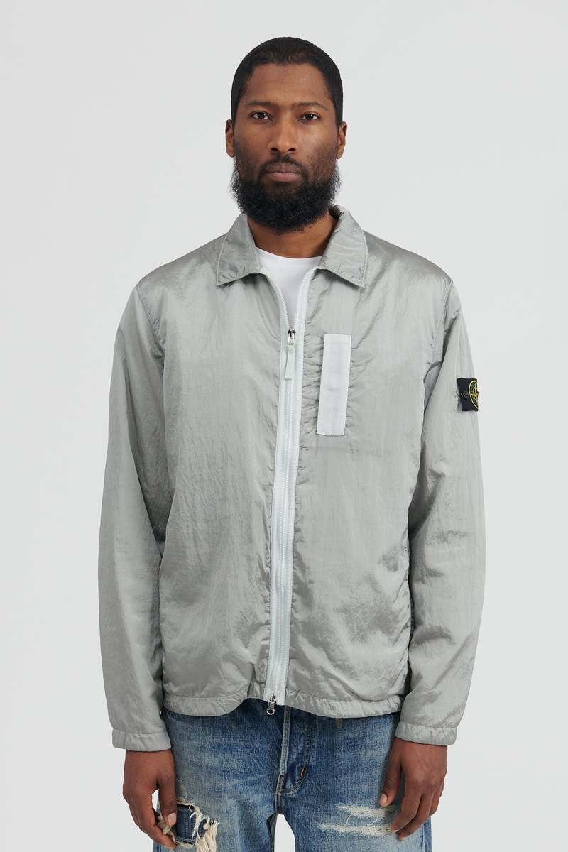 Button Light Grey Stone Island Jumper Stone Island Nylon Metal