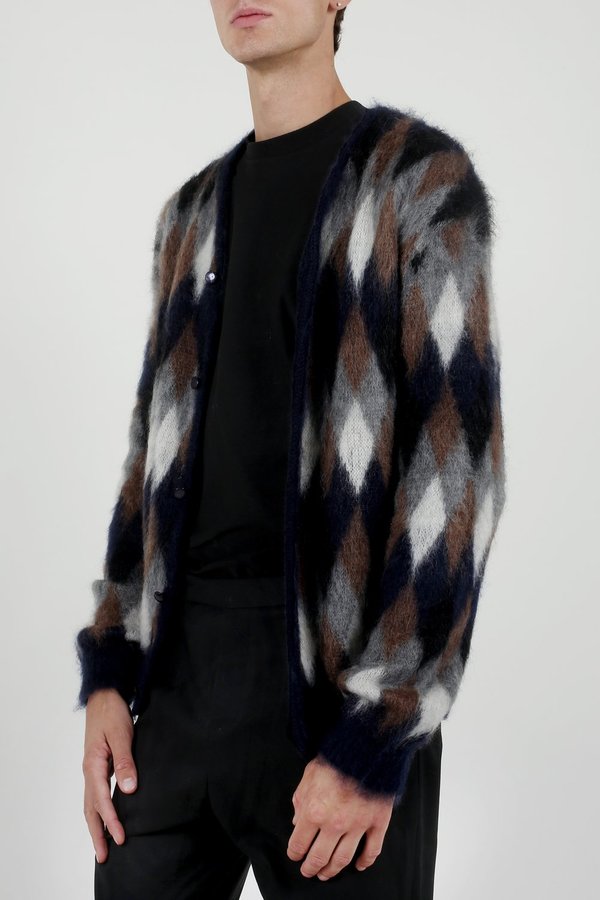 Needles Diamond Mohair Cardigan - Navy | Garmentory