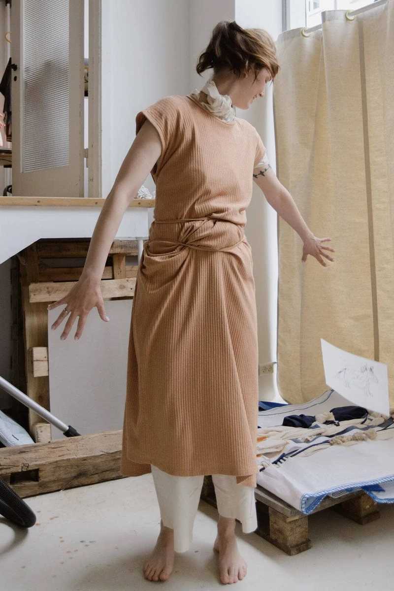 Shaw Sleeveless Dress in Assortment | Organic cotton rib