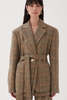 Rejina Pyo Simone Wool Herringbone Jacket - Beige - Thumbnail 1