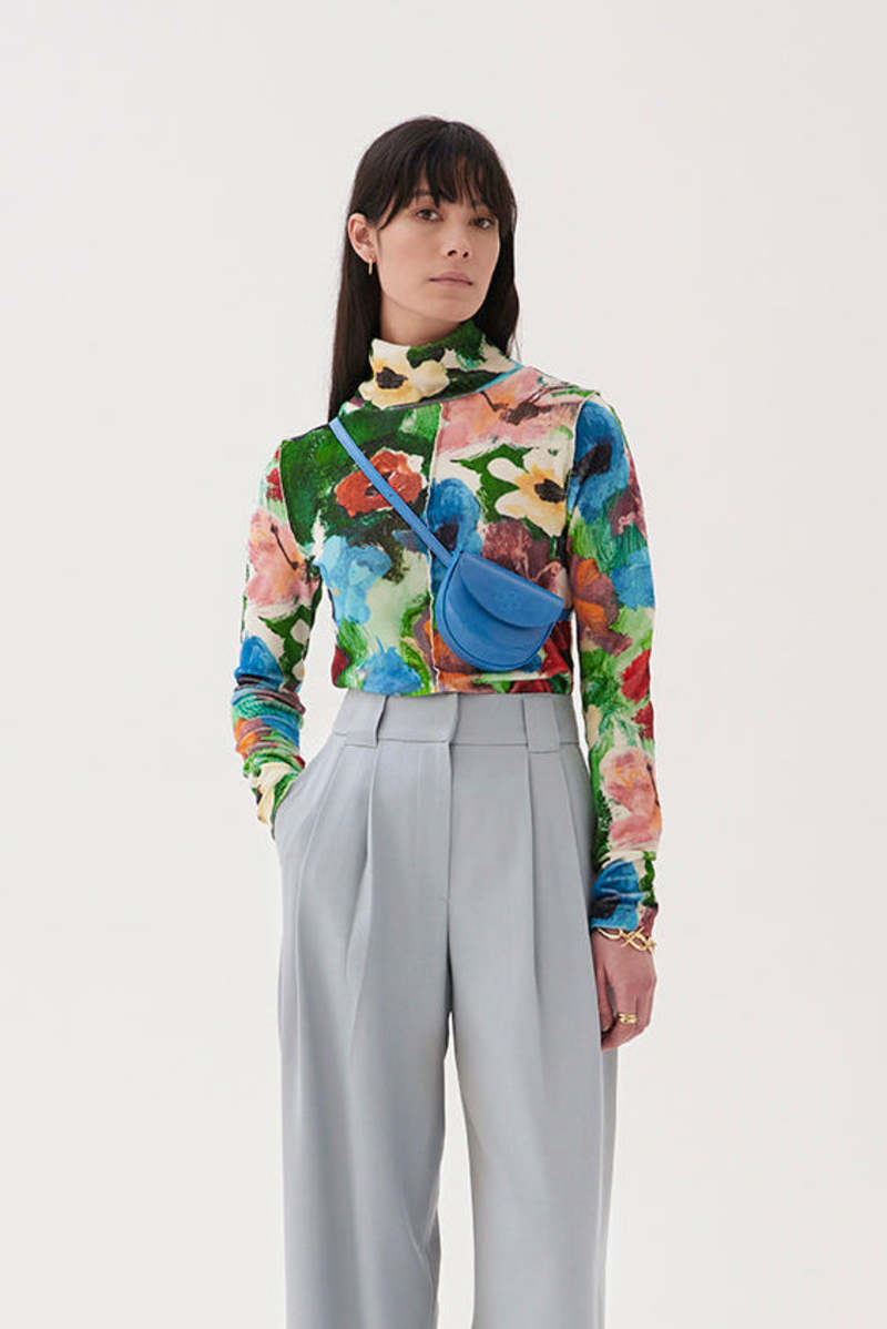 Rejina Pyo Lina Stretch Velvet Top - Multi Floral | Garmentory