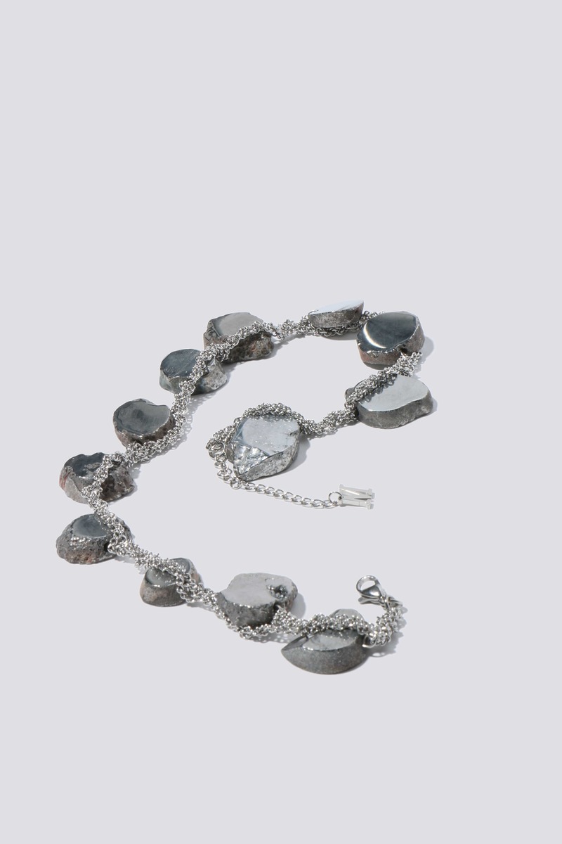 Marland Backus Agate Necklace - Silver