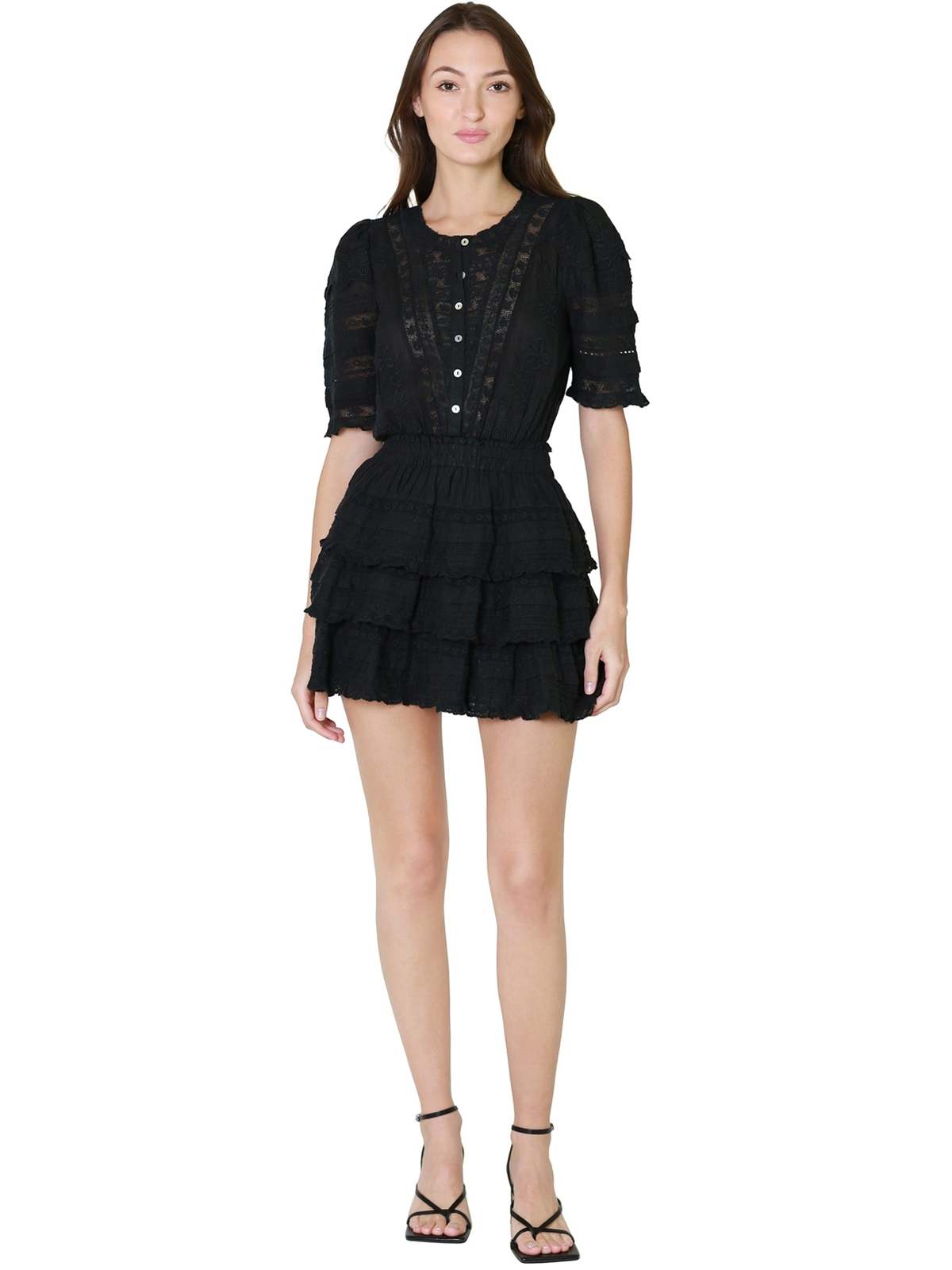 LoveShackFancy Quincy Dress Black Garmentory