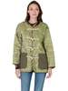 Moon River Toggle Closure Quilted Padded Coat - Olive - Thumbnail 2
