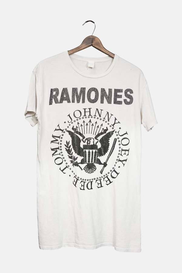 MadeWorn Ramones Crystals Tee - Vintage White