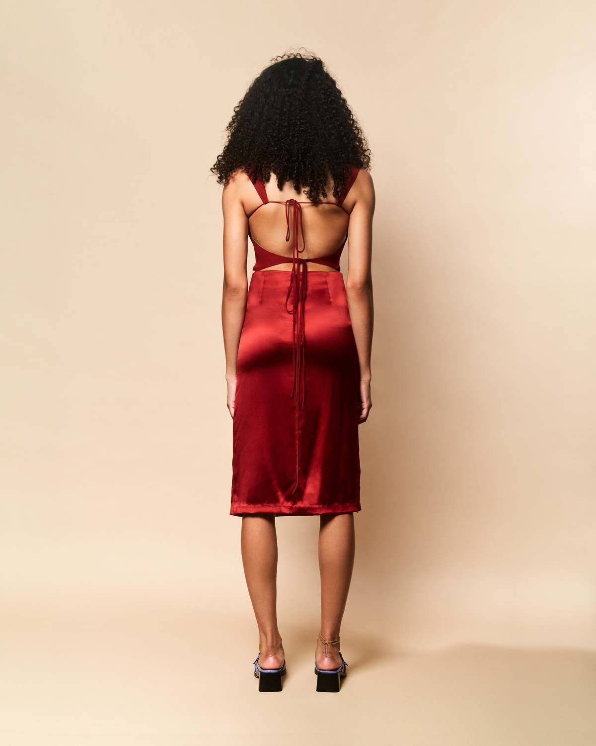 Leigh NY Toni Zipper Slit Skirt - Chili - Image 2 of 4