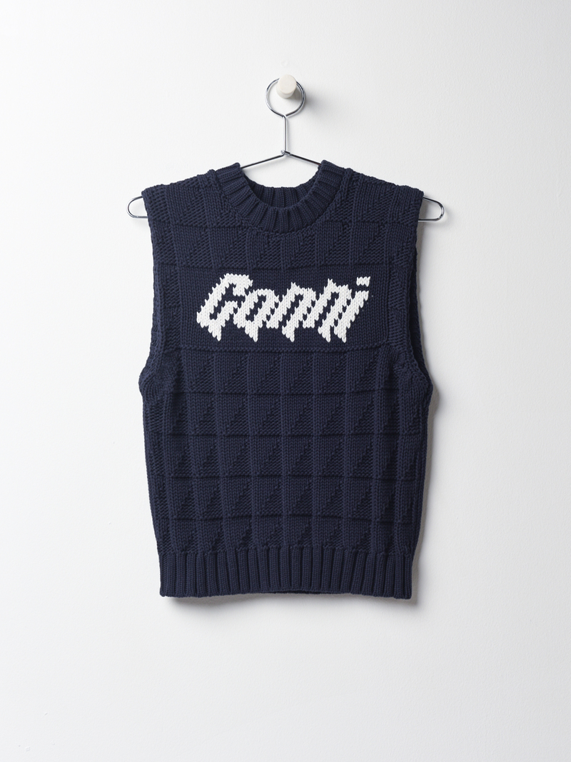 Ganni Cotton Rope Vest - Sky Captain | Garmentory