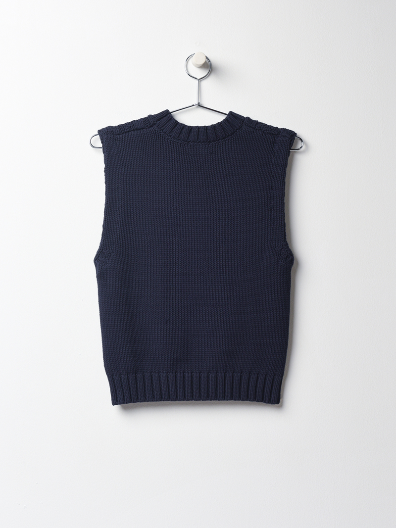 Ganni Cotton Rope Vest - Sky Captain | Garmentory