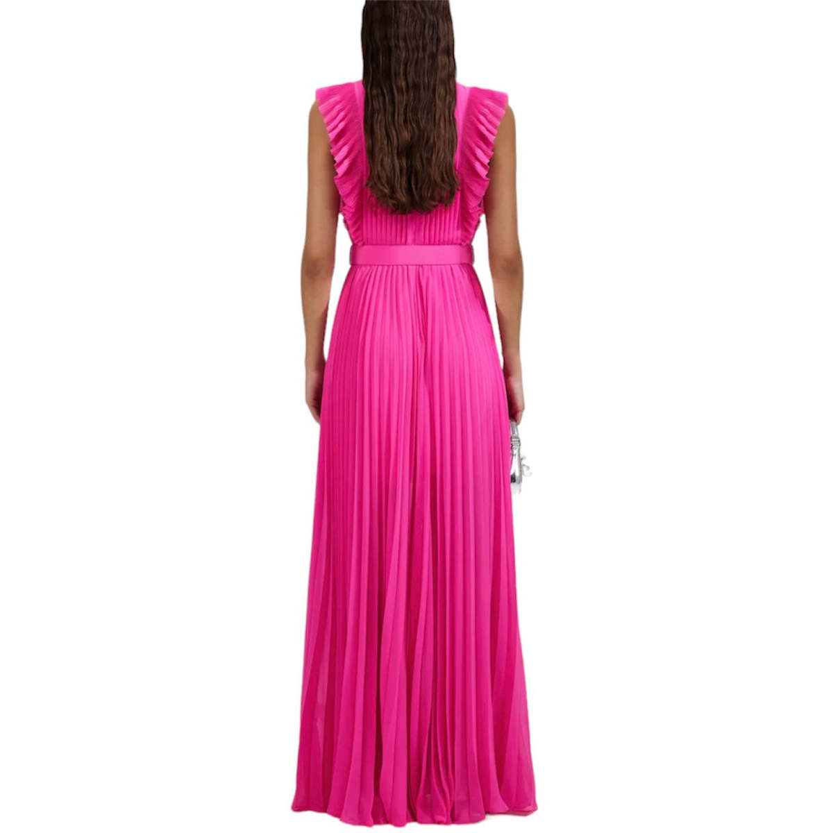 Self-Portrait Chiffon Sleeveless Ruffle Maxi - Pink | Garmentory