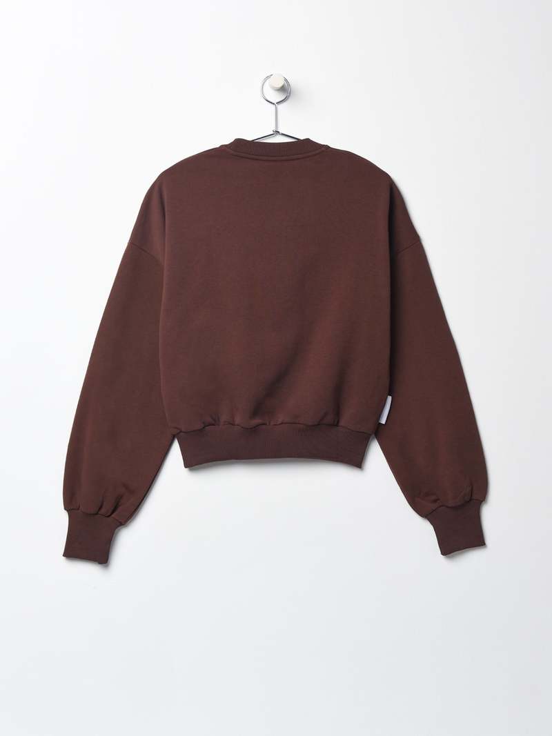 【GANNI / ガニー】 Isoli Artwork Sweatshirt Ganni Isoli Artwork Sweatshirt - Chicory Coffee | Garmentory
