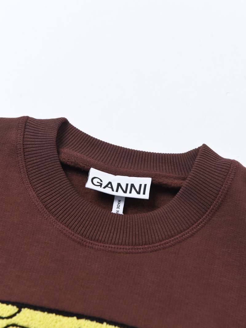 Ganni Isoli Artwork Sweatshirt - Chicory Coffee | Garmentory
