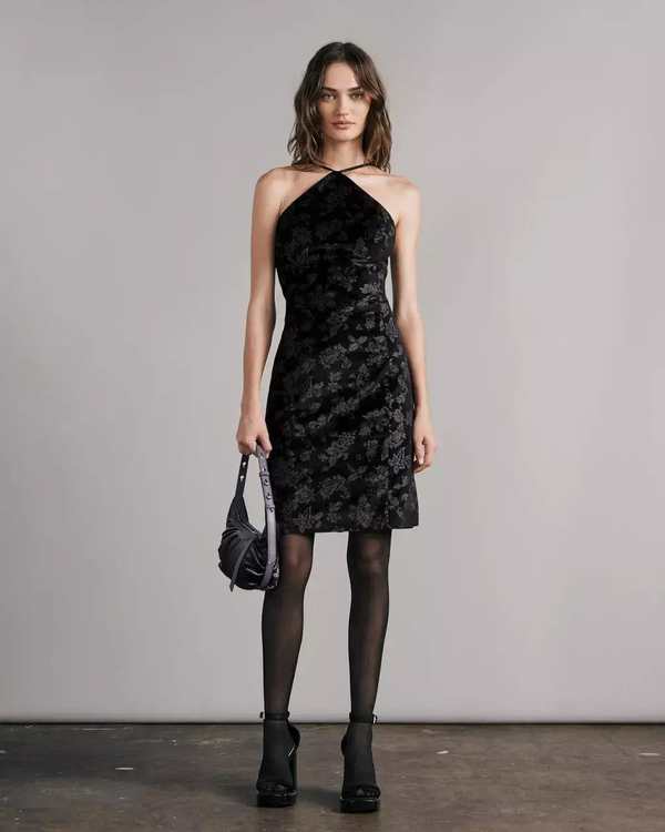 blue cheese dressing net carbs Unholy Velvet Boned Maxi Dress With Gloves And Choker main image 0