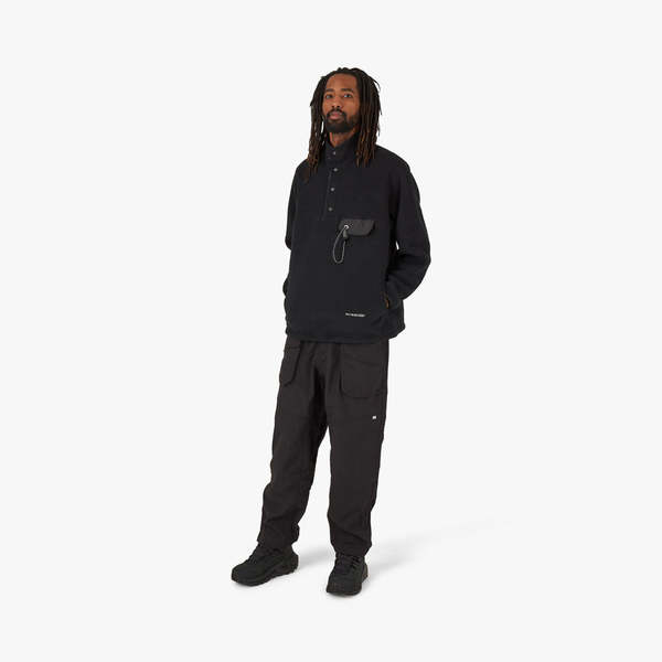 and wander Wool Fleece Pullover Crewneck - Black | Garmentory