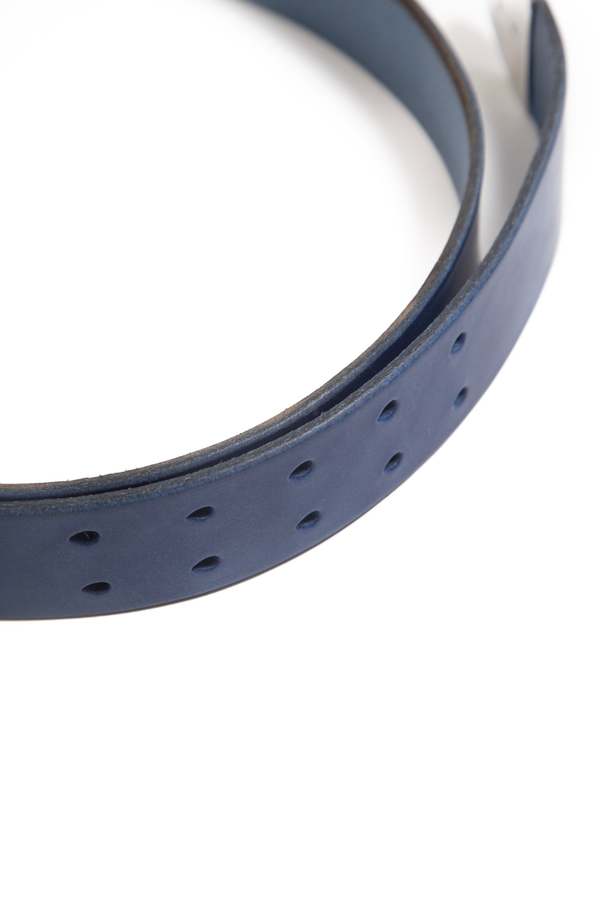 Our Legacy Double Tongue Leather Belt - Blue | Garmentory