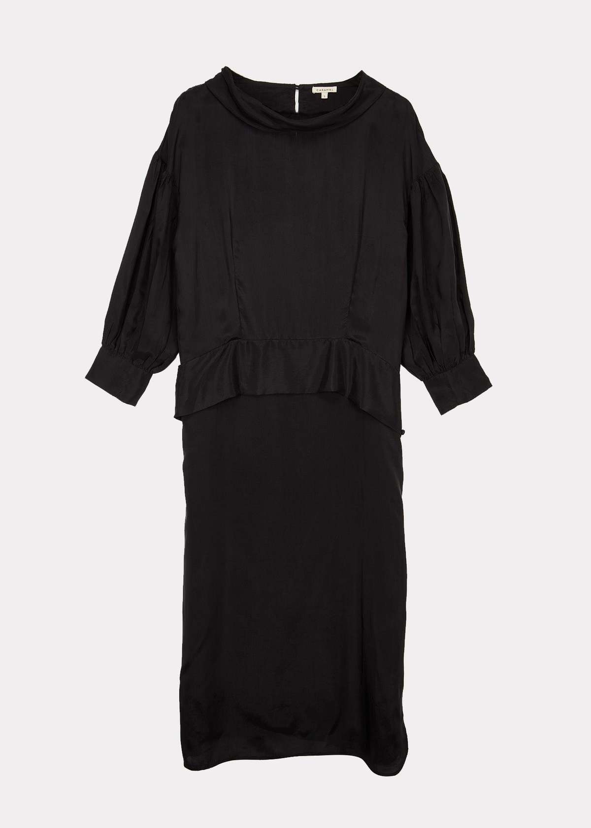 CARAMEL BELT DRESS - BLACK - Image 1 of 2