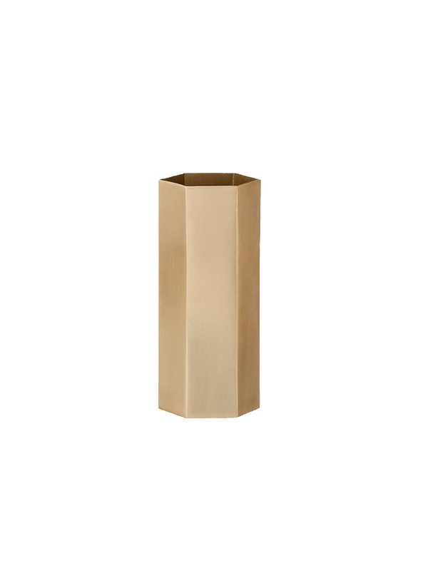 Ferm Living Brass Hexagon Vase Ferm Living Brass Hexagon Vase