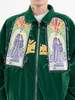 Richgainer Embroidery Patchwork Velvet Jacket - Green - Thumbnail 2