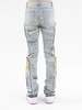 Richgainer Embroidery Patchwork Denim Jeans - Ice Blue - Thumbnail 4