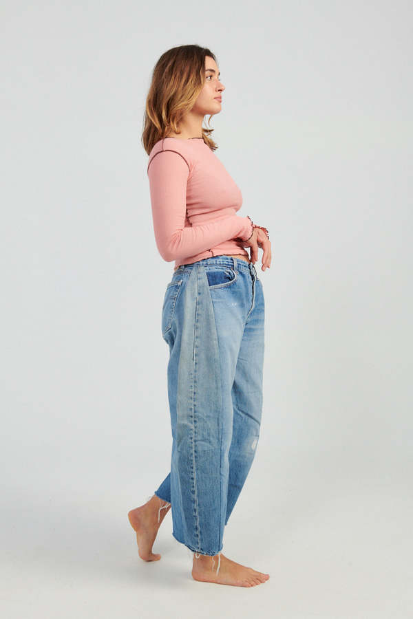 Baserange Vein Long Sleeve Top - Ruby | Garmentory