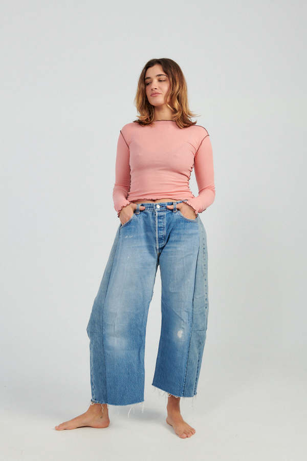 Baserange Vein Long Sleeve Top - Ruby | Garmentory