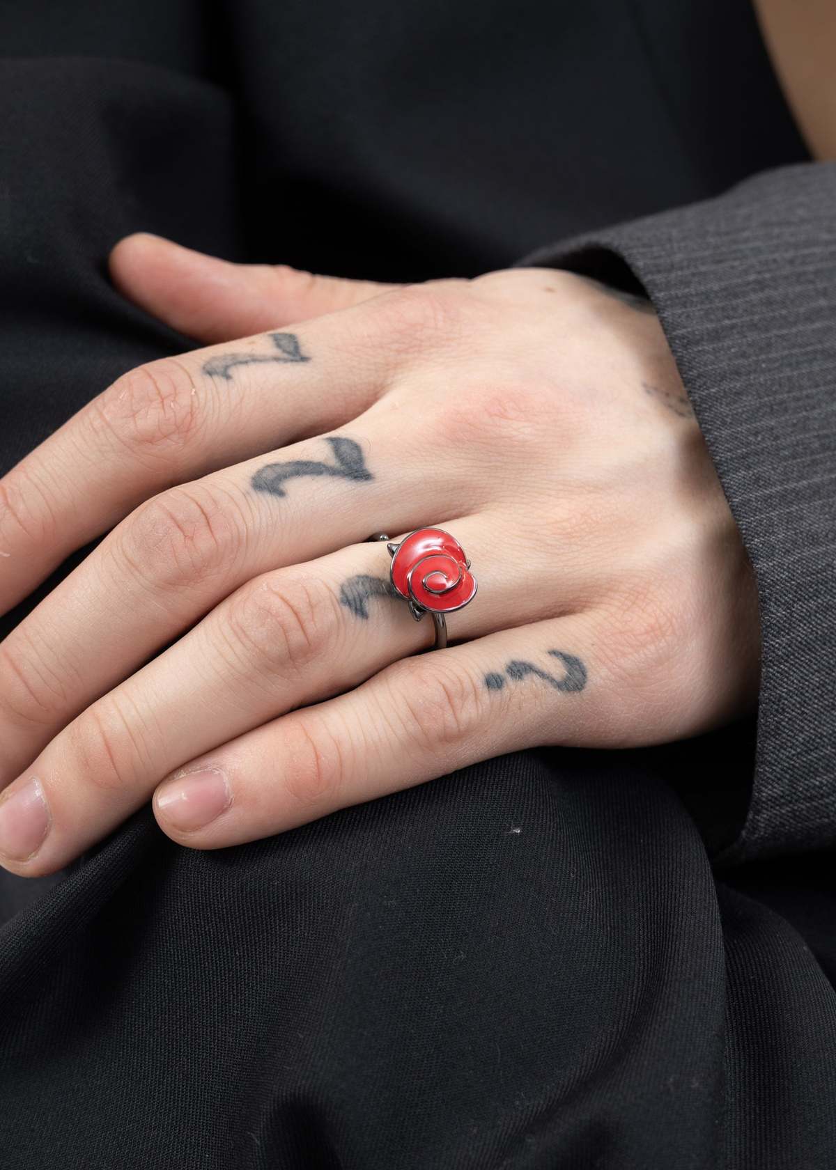 DEPARTMENT And Red Rose Ring - Black | Garmentory