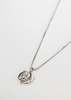 DEPARTMENT Silver Rose Necklace - Silver - Thumbnail 3