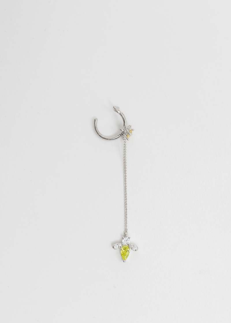 DEPARTMENT Yellow Daisy And Bee Ear Cuff - Silver