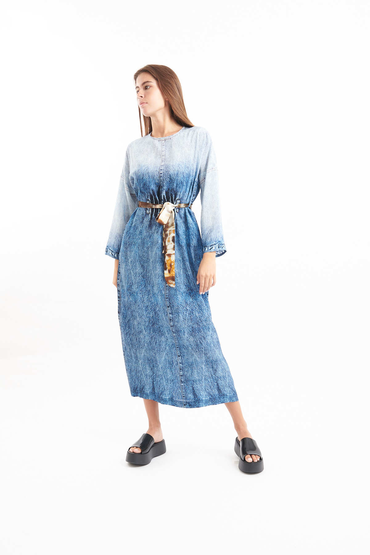 white christmas dresses Wilma Blue Denim Corset Mini Dress - US 16 main image 1