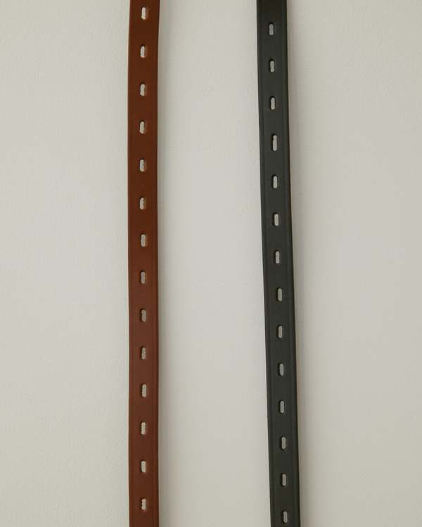 Hed Mayner Elongated Belt - Brown/Black | Garmentory