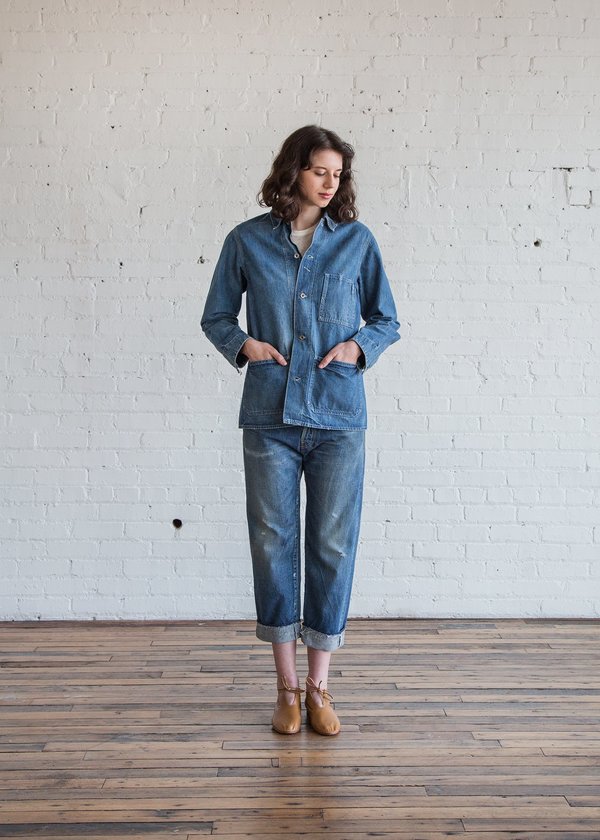 Chimala Damaged Denim Work Jacket - Vintage Wash | Garmentory