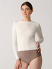 Bodysuit of Barcelona Perfetto Scoop Neck Knit Top - Ecru - Thumbnail 1