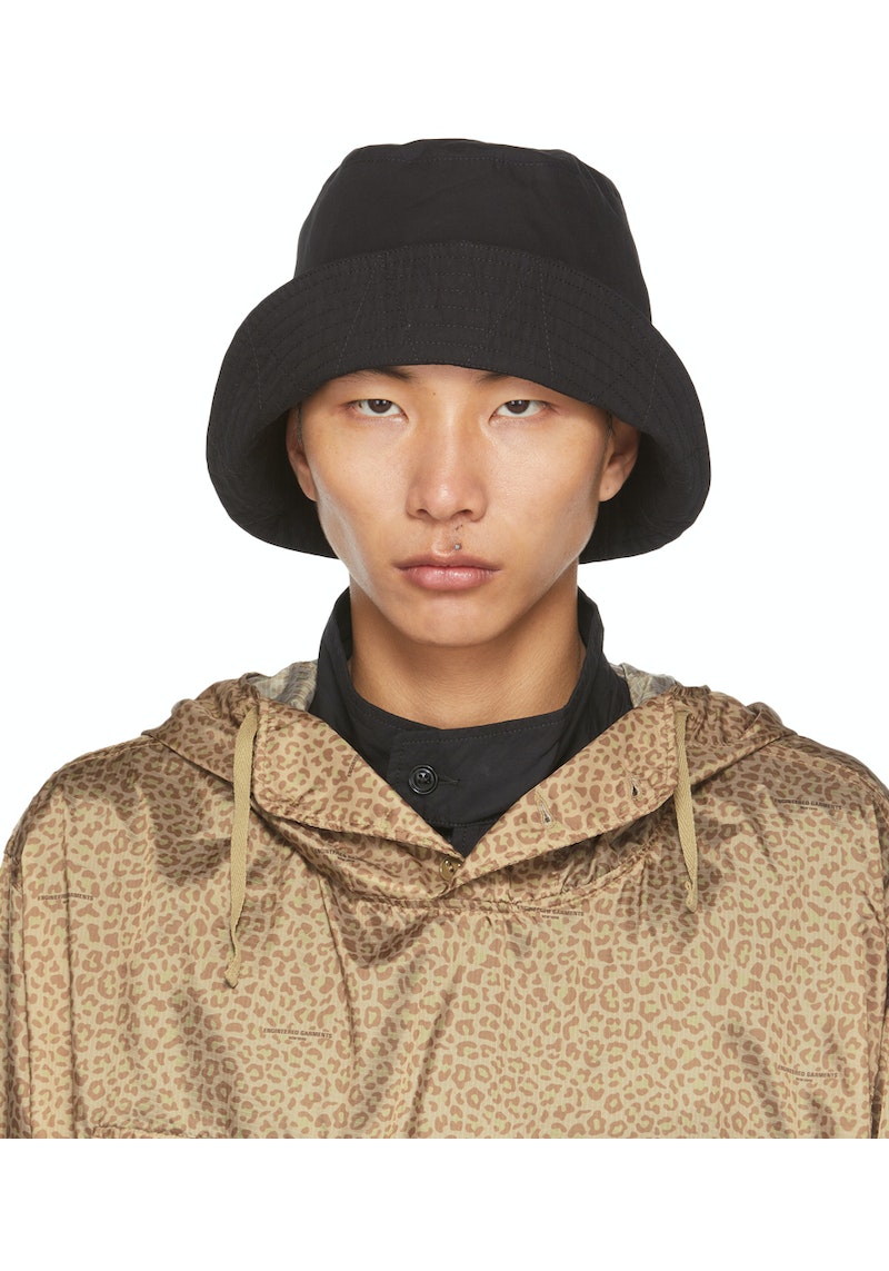 Engineered Garments Cotton Bucket Hat Black Garmentory