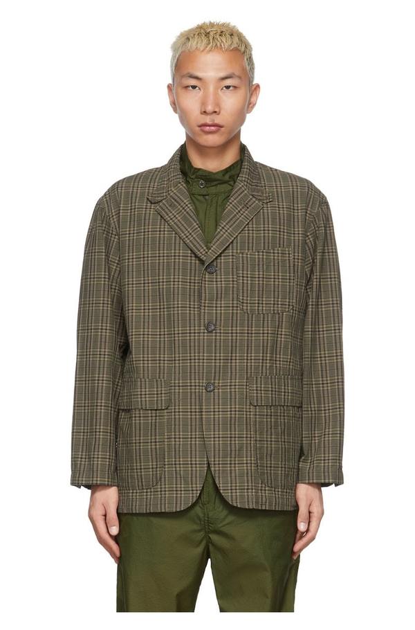 Made To Measure Dark Green with Black and Brown Madras Check Jacket main image 0