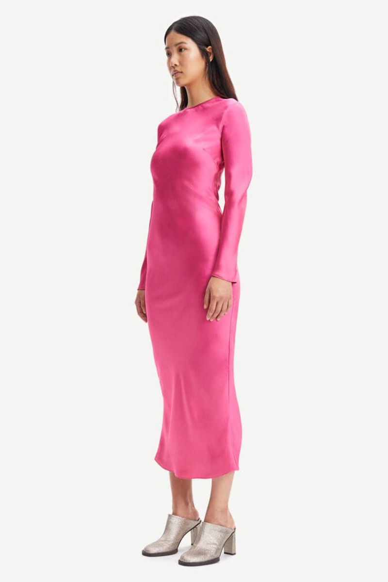 samsoe pink dress Samsoe Samsoe Halterneck Midi Dress